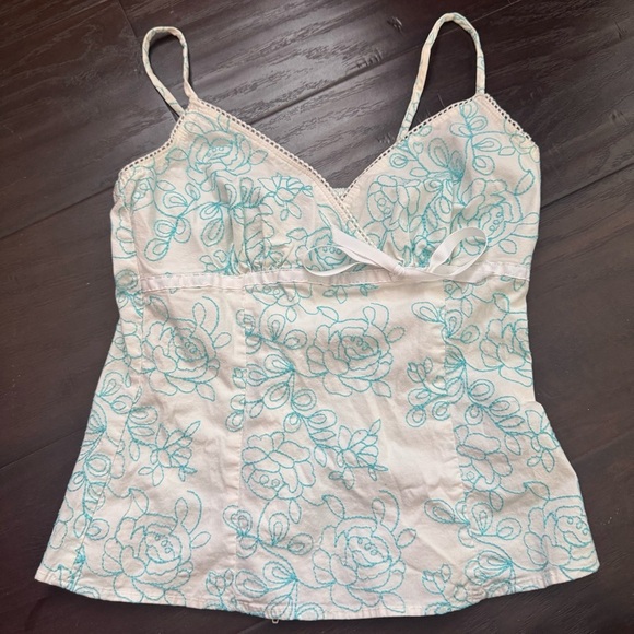 Vintage Dynamite Floral Embroidered Camisole Y2K Fairycore Top S - Picture 2 of 8